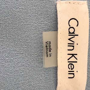 Blue Fit and Flare V-Neck Dress